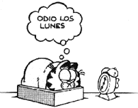 Garfield odia los lunes