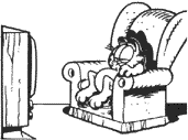 Garfield viendo la tele
