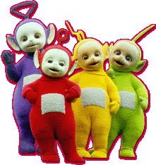 Nosotros los teletubbies deseamos lo mejor para nuestros amigos.